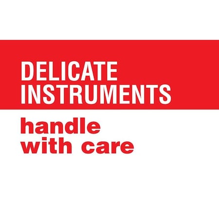 Decker Tape Products Label, DL1464 , DELICATE INSTRUMENTS HANDLE WITH CARE , 3" X 5" DL1464